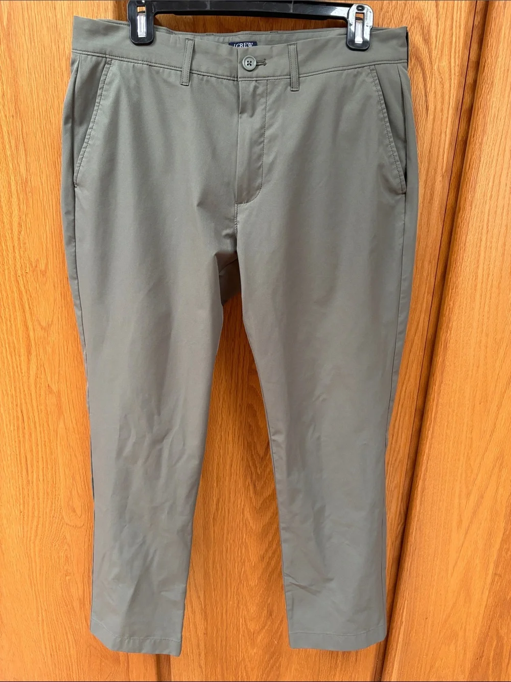 J. Crew Flex Straight-fit Tech Chino Pant Dark Trout Olive Green 32
